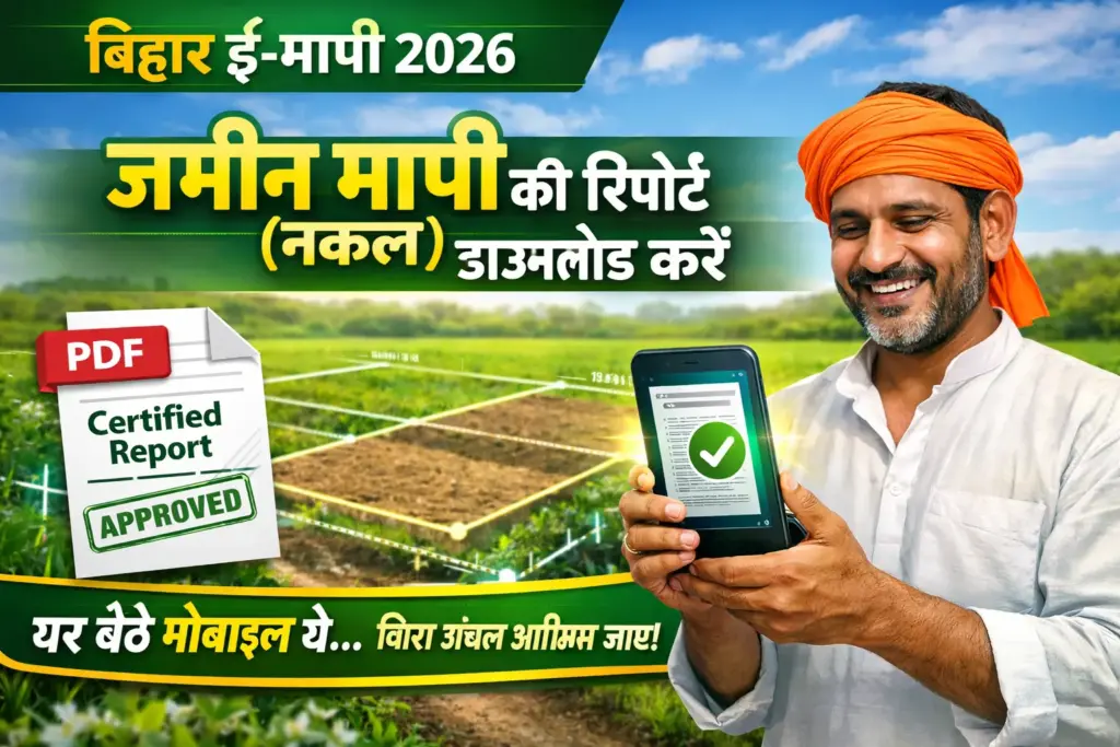 E Mapi Nakal Bihar: जमीन मापी का प्रमाणित नकल (Certified Report) ऑनलाइन कैसे निकालें?